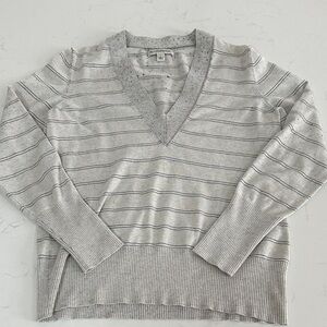 Banana Republic Light Gray Silk Cotton Cashmere Sweater